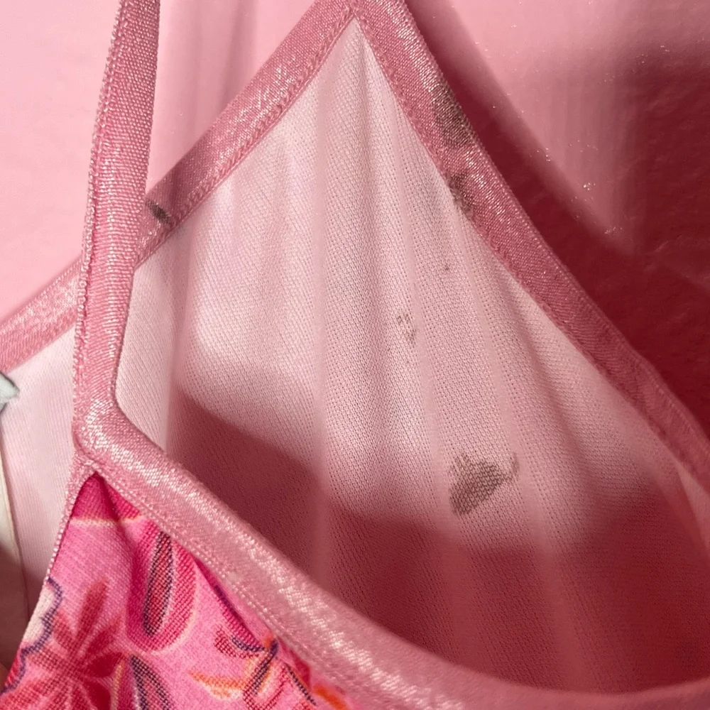 Vintage pink mini floral dress - Picture 6 of 6